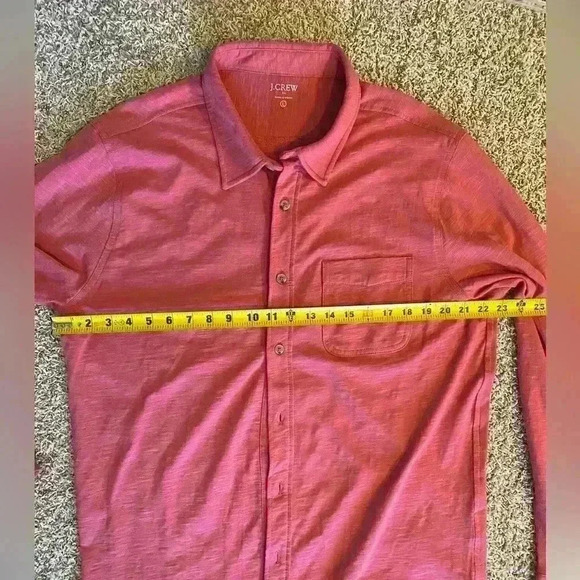 Mens J. Crew Dress Casual Shirt Pink /Salmon Button Down Cotton Large - Picture 11 of 11